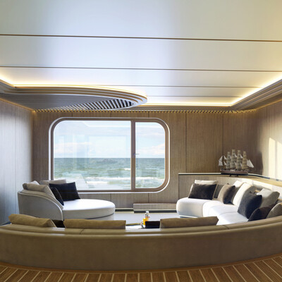 lounge room with sea views