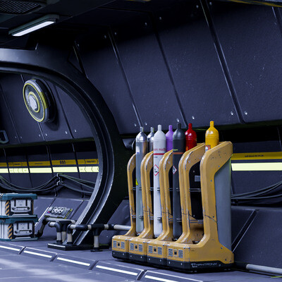 Sci-fi Corridor Gameready