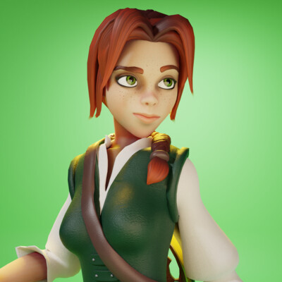 Rou - Стилизованный персонаж в Blender