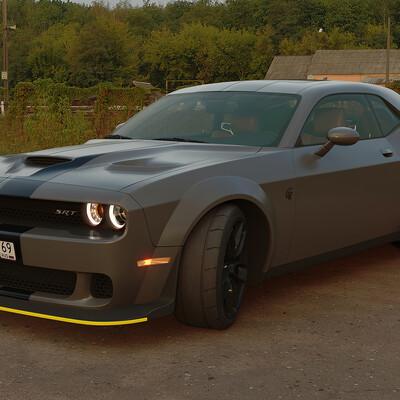 Muscle Car Dodge Challenger SRT Hellcat