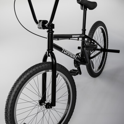 Мид-поли 3д модель велосипеда BMX