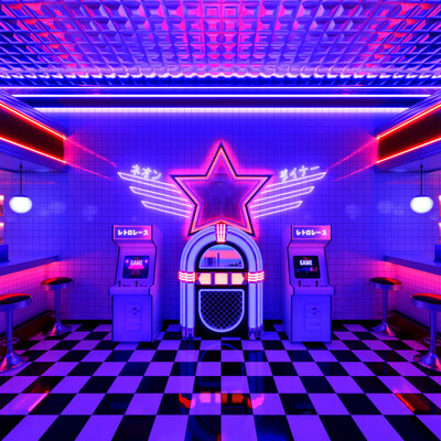 Retro diner.