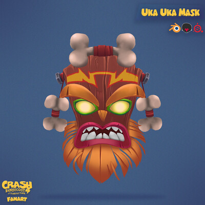 Uka Uka Mask Fanart (Crash Bandicoot)