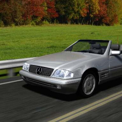 Mercedes Sl 600 on road