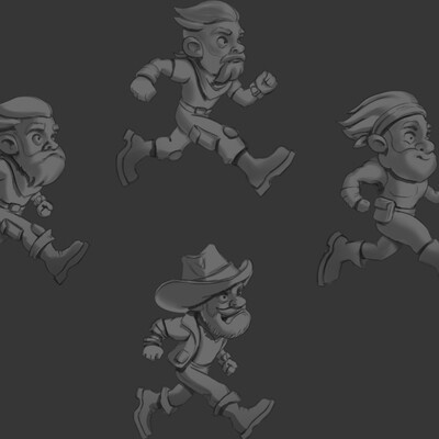 Character's concepts for runner game