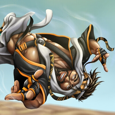 Rashid fan art SF6