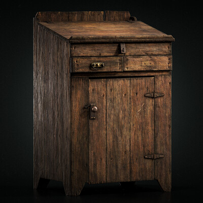 Wooden standing desk