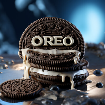 Дизайн рекламного баннера с печеньем Oreo 🤎