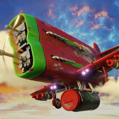 Airplane and Bull of Rage