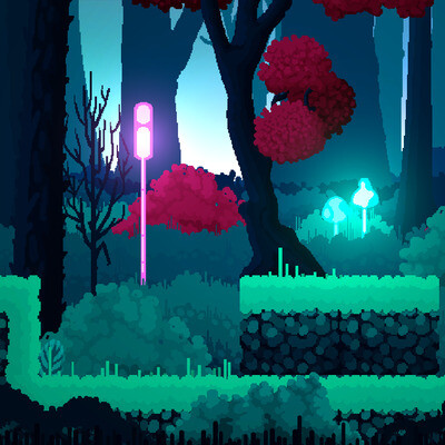 Fantasy Forest Pixel-Art