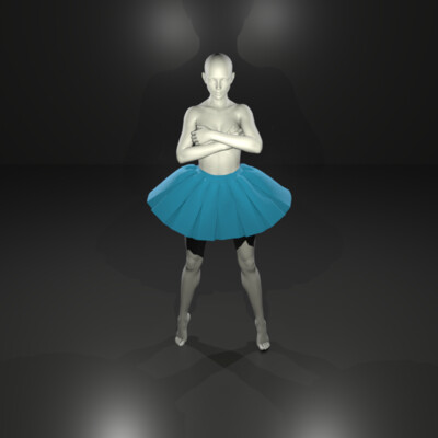 Pleated skirt in Houdini.