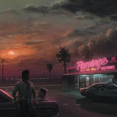 miami Flamingo cafe