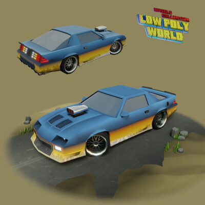 Chevrolet camaro Z28 lowpoly model
