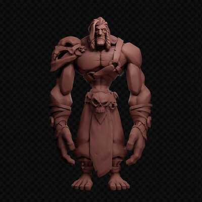Литар. 3Д персонаж. Этап скульптинга (Флат). Lithar [sculpting stage] [FLAT]