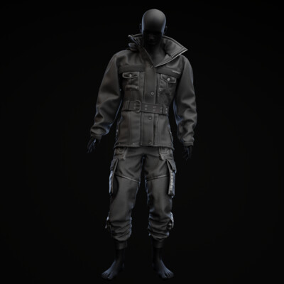 Techwear outfit [CLO3D, Blender3D]