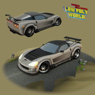 Chevrolet Corvette lowpoly model