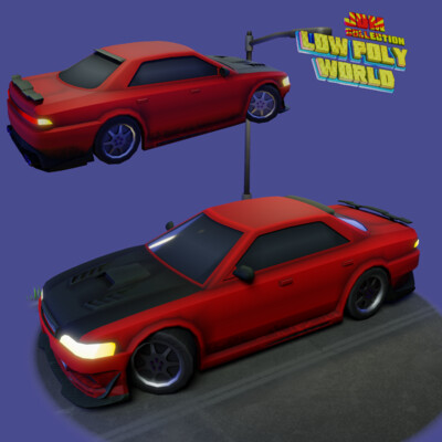 Toyota Mark2 lowpoly model