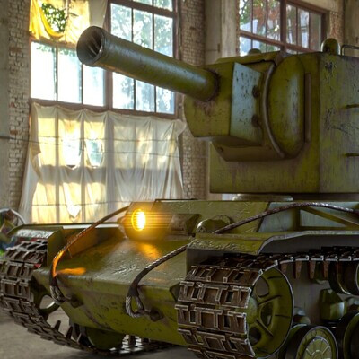 Советский Танк времен ВОВ. КВ-2