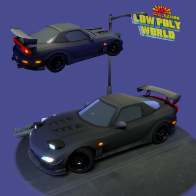 Mazda RX7 lowpoly model