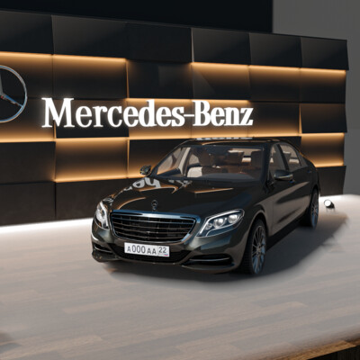 Рекламный стенд для Mercedes-Bens