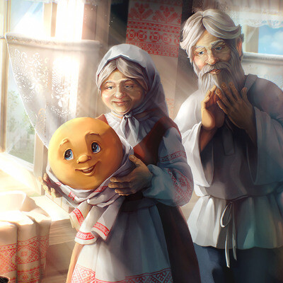 Иллюстрация к сказке "Колобок"