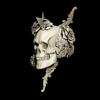 Skull & Body - Anatomy - Traditional Clay Sculpture