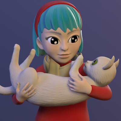 Девочка с котом
