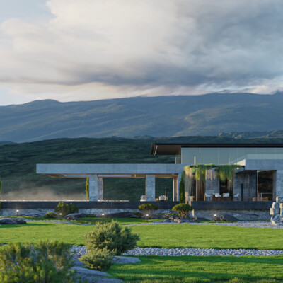 House in a mountainous area