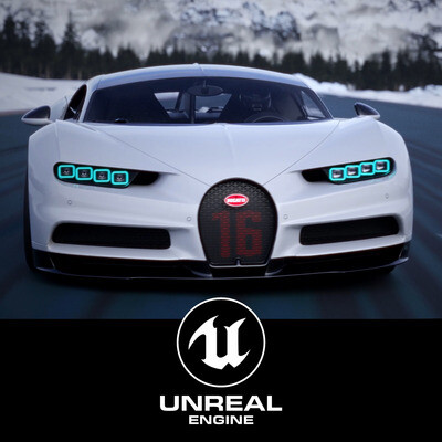 BUGATTI CHIRON: A Day at Engadin Airport. Unreal Engine 5
