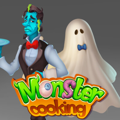 The Ghostly Butler and Zombie Waiter for casual game "Monster cooking"