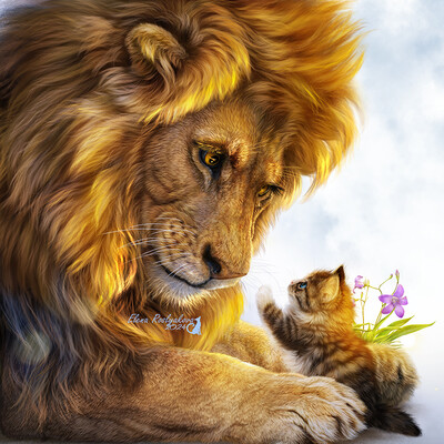 The lion and the kitten