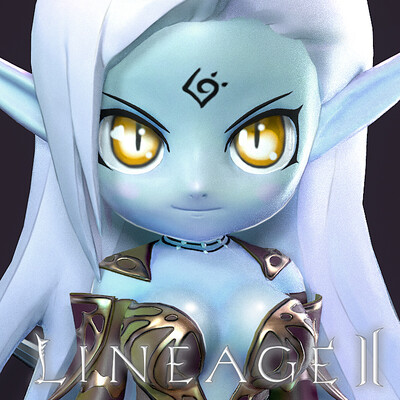 Low-poly chibi