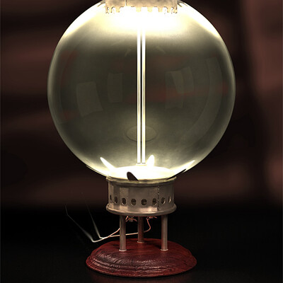 First electric lamp