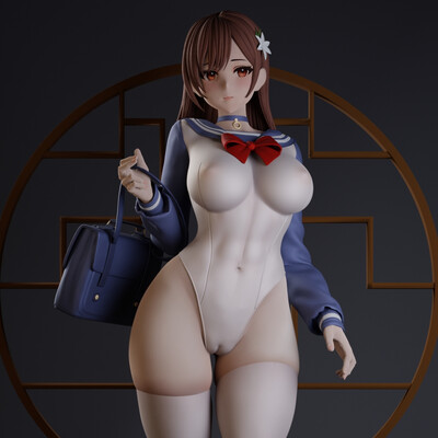 Sexy School Girl - STL 3D Print Files