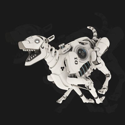 Futuristic robot dog