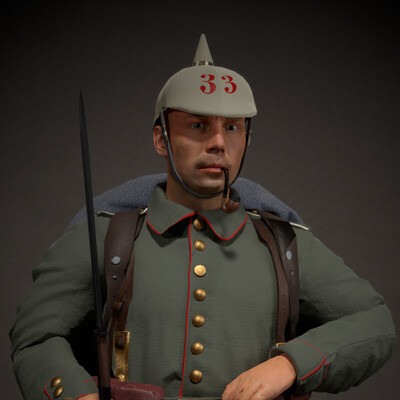 Рядовой 1-го Восточно-Прусского полка германской армии. 1914 год.