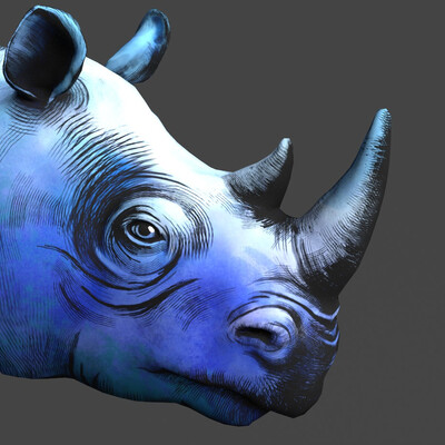 Носорог 3D+2D анимация