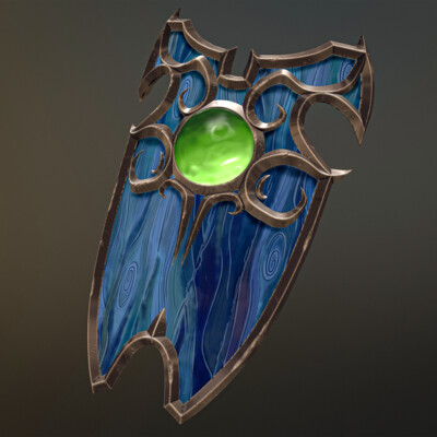 Hand-Painted stylized shield