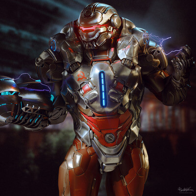 Red Alert Tesla Character render