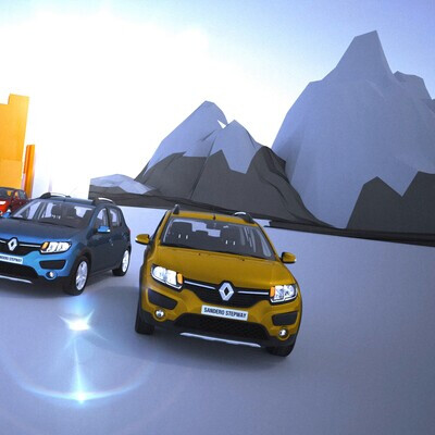 Renault Sandero 2014 - Product Visualization