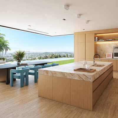 Contemporary Kitchen on Mulholland Drive