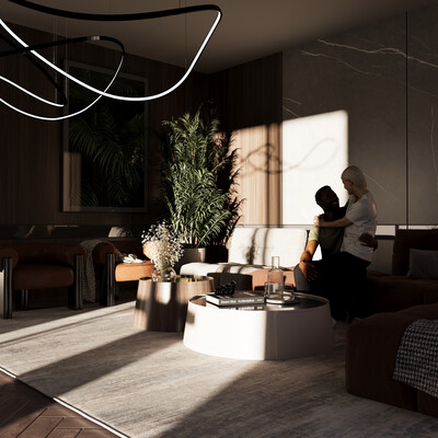 Sophisticated and modern living room