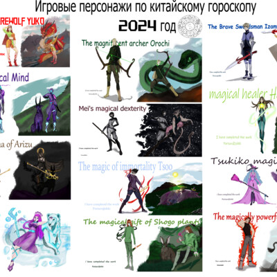 год рисования персонажей.