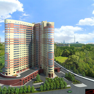 Визуализация жилого здания