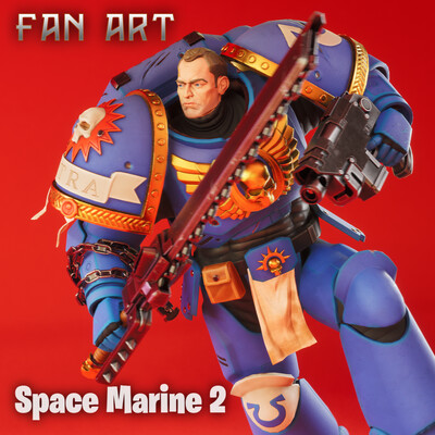 Warhammer Space Marine 2 Stylization Fan Art