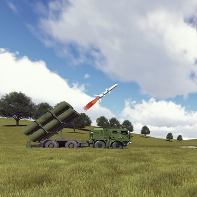 Neptune is a Ukrainian anti-ship missile systems. Lumion render.