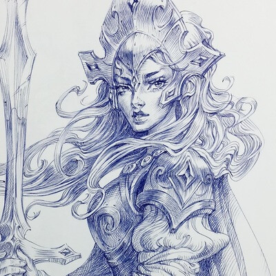 fantasy girl in armor
