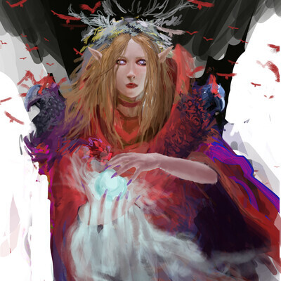 Red and raven