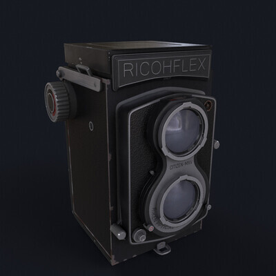 3D Антикварная камера Ricohflex