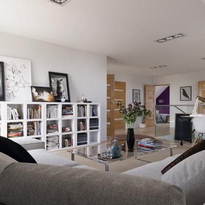 Interior of a 2-storey villa